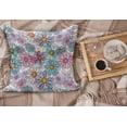 thumbnail image 2 of Flower Fluffy Throw Pillow Cushion Cover, Retro Spring Floral Pattern Grunge Funky Style Inspired Colorful Daisies Bohemian, Decorative Square Accent Pillow Case, 24" x 24", Multicolor, by Ambesonne, 2 of 5
