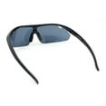 thumbnail image 4 of Mens Baseball Half Rim Wrap Around Oversized Shield Sport Sunglasses Shiny Black - Black, 4 of 4