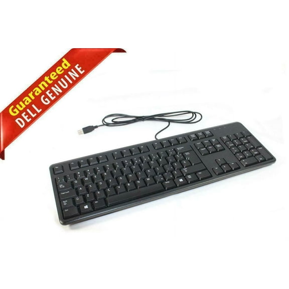 Pre-Owned Genuine Dell DJ484 Black USB Canadian French Multilingual Keyboard