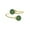 Green Ball, variant on Dainty Balls Adjustable Open Wrap Ring for Women Gold Plated Stacking Statement Wedding Artificial Jade Shell Stone Finger Rings Fashion Layered Comfort Fit Christmas Holiday Jewelry