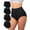 Black, variant on Women's High Waisted Cotton Underwear, Light Tummy Control Full Coverage Brief Panties with X-Cross Support, 4 Pack, XL