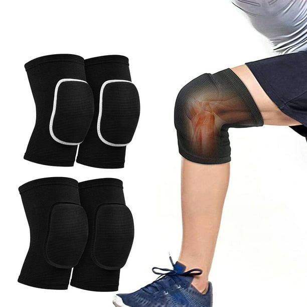 Rodillera de esponja para deportes de baile, para baloncesto, voleibol, amortiguación de impactos, gruesa, cálida para otoño e invierno, para hombres y mujeres