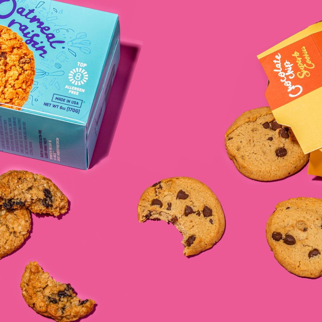 (2 pack) Cybele’s Free to Eat, Gluten-Free & Vegan, Soft-Baked, Oatmeal Raisin Cookies, 6oz, 12 Count