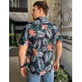 thumbnail image 3 of COOFANDY Mens Hawaiian Shirts Short Sleeve Casual Button Down Tropical Beach Shirt, 3 of 6