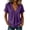 V-Purple, variant on Dvprdro Womens Cotton Linen V Neck Short Sleeve Tops Summer Casual Solid Light weight Blouses Tees