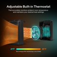 thumbnail image 5 of VIVOSUN Space Heater, 1500W Portable PTC Electric Heater with Adjustable Thermostat, Overheat Protection, 5 of 7