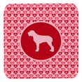 thumbnail image 1 of Italiano Spinone Valentine Hearts Foam Coasters - Set 4, 3.5 x 3.5 In., 1 of 1