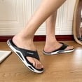 thumbnail image 5 of Couple Summer Flip‑Flops, Non‑Slip Thick‑Sole EVA Bathroom Slippers, Soft Cushion House Sandals For Indoor Outdoor Beach Household Daily Wear Black, 5 of 8