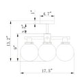 thumbnail image 4 of Warehouse of Tiffany Tegan Black & Gold 4-light Flushmount Ceiling Light with Glass Shades, 4 of 5