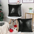 thumbnail image 4 of PiccoCasa 2 Pcs Sparkling Sequin Throw Pillow Covers 18" x 18'' Black, 4 of 8
