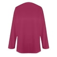 thumbnail image 4 of BLVB Womens Plus Size Long Sleeve Shirts Crewneck Casual Tunic Tops Basic T Shirts Loose Fit Tee Tops, 4 of 5