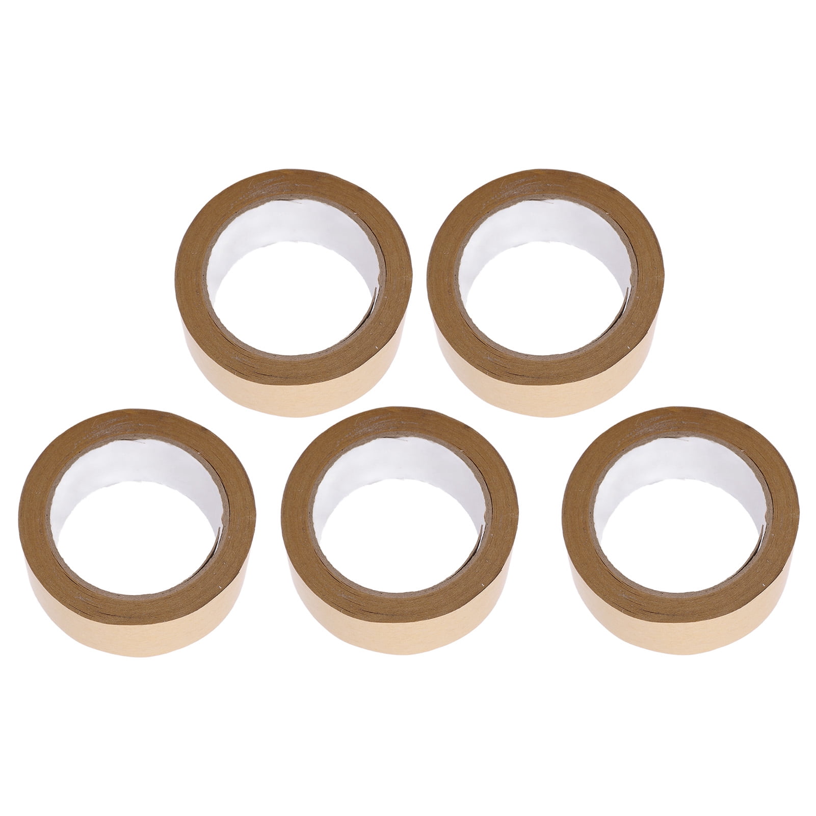 NFTIGB 5PCS Kraft Paper Tape 1.97 Inches / 50mm Wide 30m Long Degradable Gummed Packing Tape, Self Adhesive Water-Free Sealing Tape