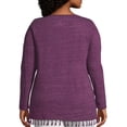 thumbnail image 2 of Just My Size Women's Plus Size Tassel Trim Top, 2 of 5