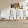 thumbnail image 2 of SESSLIFE Dining Chairs Set of 4, PU Leather Kitchen Chairs with Padded High Back for Kitchen Living Room Restaurant,Gray(Only 4 Chairs), 2 of 8