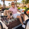 thumbnail image 3 of Golf Cart Seat Covers for 2 Seater, Rugby Sport Soft Microfiber Cart Seat Towel Blanket, Usa Sport White Red Brown Ball Absorbent Breathable Non Slip Bench Seats Protector for Golf Course 51"x31", 3 of 9
