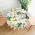 thumbnail image 4 of Lemon Yellow Spring Summer Fruit Round Tablecloth 60 Inch, Decorative Holiday Home Party Table Cloth for Kitchen Dining Picnic Table Cover, 4 of 6