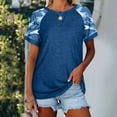 thumbnail image 2 of ZTTD Women Camouflage Print Crew Neck Short Sleeve Colorblock T Shirt Top, 2 of 7