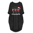 thumbnail image 1 of Lanhui Long Sleeve Dress For Women O-Neck Christmas Print Dress Casual Dress, 1 of 3