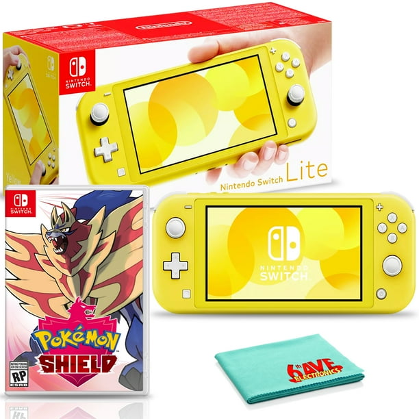 Nintendo Switch Lite Yellow Bundle With Pokemon Shield Walmart Com