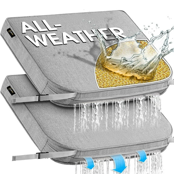 SUNROX DryFast Foam Outdoor Chair Cushion with DryMesh Drainage, All-Weather FadeShield Water Resistant Patio Furniture Cushions, Ultra Durable Patio Chair Cushions