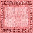 thumbnail image 1 of Ahgly Company Machine Washable Indoor Square Abstract Red Modern Area Rugs, 4' Square, 1 of 4