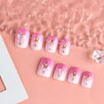 thumbnail image 3 of PBPCGBW Uñas postizas adhesivas degradado rosa con glitter 24 piezas, 3 of 7