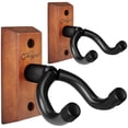 thumbnail image 1 of Soporte de pared para guitarra SNIGJAT de madera dura para bajo acústico, paquete de 2 unidades, 1 of 8