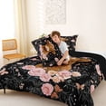 thumbnail image 5 of jejeloiu Highland Cow Floral Butterfly Pattern Queen Comforter Set Kids,Farmhouse Floral Print Bedding Comforter Set For Boy,Reversible,3pcs, 5 of 8