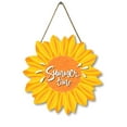 thumbnail image 1 of Sunflower Summer Time Wood Door Hanger 12 Inch Large Wooden Flower Sign Inspirational Wall Porch Art Summer Fall Front Door Wreath Hanging for Bedroom Living Room Indoor Outdoor Kitchen Home Decor, 1 of 5