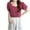 Red, variant on Annhoo Tops for Women Puff Short Sleeve Crew Neck Summer T-Shirt Basic Solid Color Casual Blouses