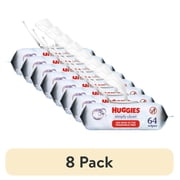 (8 pack) Huggies Simply Clean Unscented Wipes, 1 Flip-Top Pack, 64 Total Count
