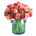 thumbnail image 1 of CARBONLIKE 12pcs / lotes Rose Flowers Wedding Bouquet Rose Silk (rosa), 1 of 2