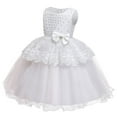 thumbnail image 4 of URMAGIC 0-8T Baby Girls Dress Formal Gowns Pageant Birthday Lace Wedding Dress Toddler Kid, 4 of 5