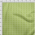 thumbnail image 3 of oneOone Polyester Lycra Light Green Fabric Geometric Bandhani Craft Projects Decor Fabric Printed By The Yard 56 Inch Wide, 3 of 4