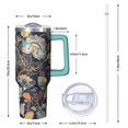 thumbnail image 3 of Cloud Chaser Gift for Paisley Style 40oz Travel Coffee Cup With Handle, Double Insulated Spill Proof Lid Straw, 3 of 5