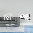 thumbnail image 2 of Escultura moderna de panda toro de resina, figura abstracta coleccionable, adorno bonito y resistente para la decoración del hogar: entrada, mesa, esc, 2 of 8