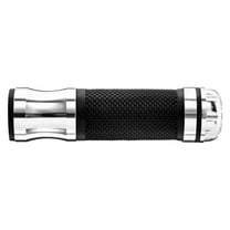 BIKEMASTER GRIPS W/ REVOLVER BAR END 7/8 X 135MM SILVER