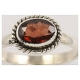 thumbnail image 3 of 925 Sterling Silver Ring For Womens, Natural Garnet Ring Gemstone Unique Handcrafted Ring For Her, 3 of 7