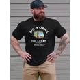 thumbnail image 1 of Camisetas de manga corta con estampado de helado Big Worm's para hombre, cómodas, informales y transpirables, ideales para entrenamiento físico y jogging. Ideales para adultos, hombres, mujeres, adole, 1 of 6