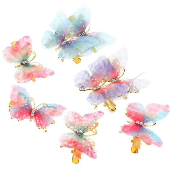 LOLIPPYY Durable Assorted Color Butterfly Hair Clips for Teens and Kids Perfect for Decoration 8pcs Metal