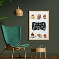 thumbnail image 2 of Eat Dessert First Wall Art with Frame, Vintage Patisserie Themed Various Desserts Doodle and Food Words Image, Printed Fabric Poster for Bathroom Living Room, 23" x 35", Multicolor, by Ambesonne, 2 of 2