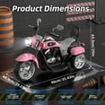 thumbnail image 5 of XJD Kids Electric Motorcycle, 6V Battery Powered Ride on Chopper Motorcycle with Horn, Headlights, 3 Wheels Electric Motorcycle for Children, Pink, 5 of 10