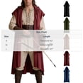 thumbnail image 2 of ZGRBOU Men's Medieval Hooded Surcoat Renaissance Tabard Cloak Viking Cosplay Sleeveless Vest Robe 2026 Costume, 2 of 7