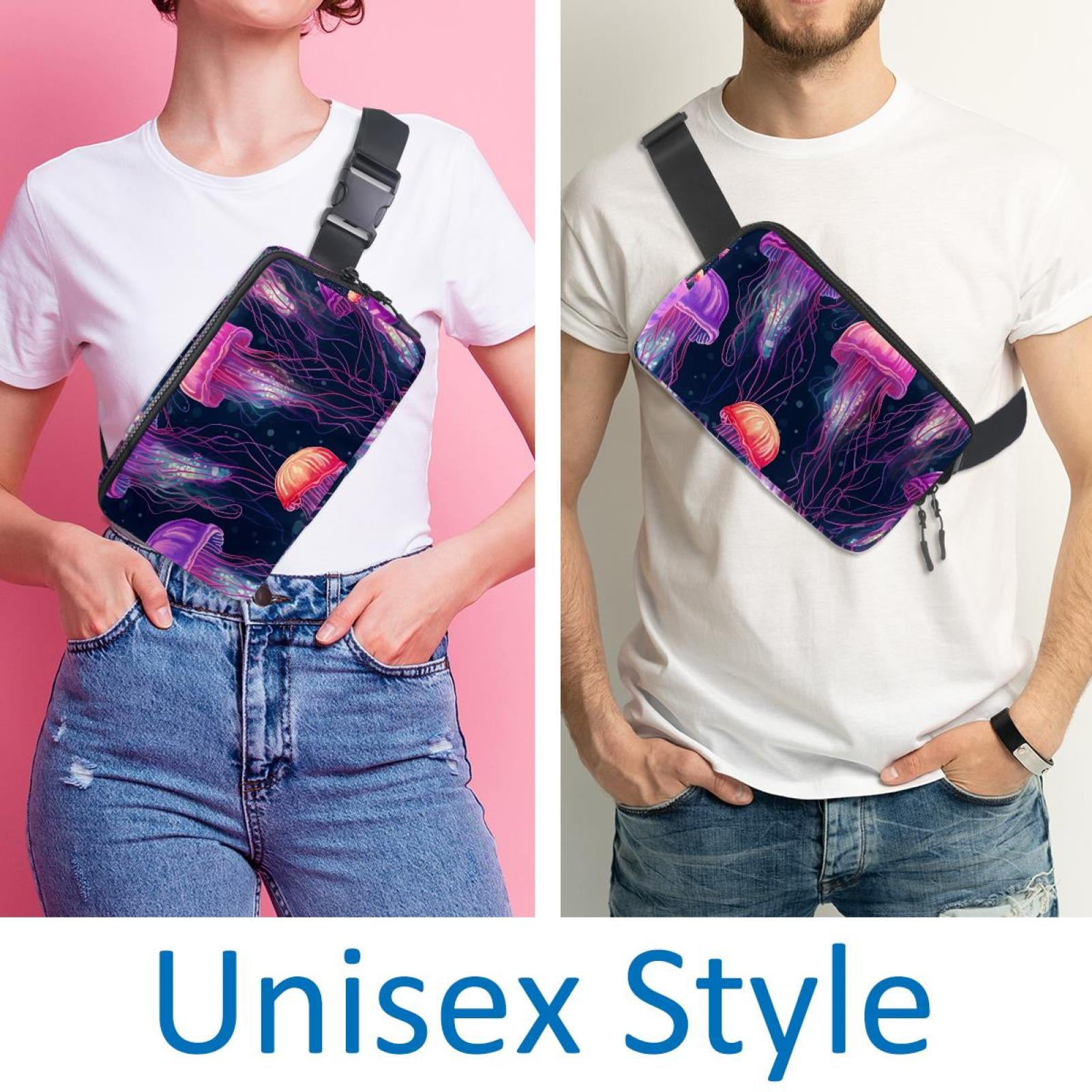 Jellyfish Money Belt Belt Bag Fanny Packs: Lightweight, Adjustable with Extension Strap, Unisex