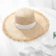 thumbnail image 2 of Sombrero de rafia de ala ancha para mujer para el verano - Correa ajustable - Vacaciones en la playa - Protección solar - Talla única, 2 of 5