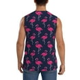 thumbnail image 4 of Kdxio Cute Flamingo for Men's Muscle T-shirt,Sleeveless for Workout Running Athletic Gym Lounge Casual, 4 of 7