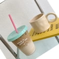 thumbnail image 3 of Cup Plastic Coffee Cup Large Capacity Cute Water Cup With Straw Lid for Summer Cold Drinking, 3 of 5