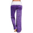 thumbnail image 4 of Guardurnaity Pantalones de yoga para mujer Elásticos de tiro alto Leggings sueltos rectos Pantalones de fitness para salón Prendas para la parte inferior del cuerpo violeta SG, 4 of 5