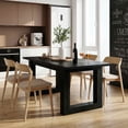thumbnail image 3 of Dovelina 63" Rectangular Dining Table for 6-8 People, Modern Farmhouse Wooden Kitchen Table for Large Dining Room, Home, 3 of 7