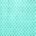 thumbnail image 1 of Ahgly Company Indoor Square Trellis Turquoise Blue Modern Area Rugs, 5' Square, 1 of 4
